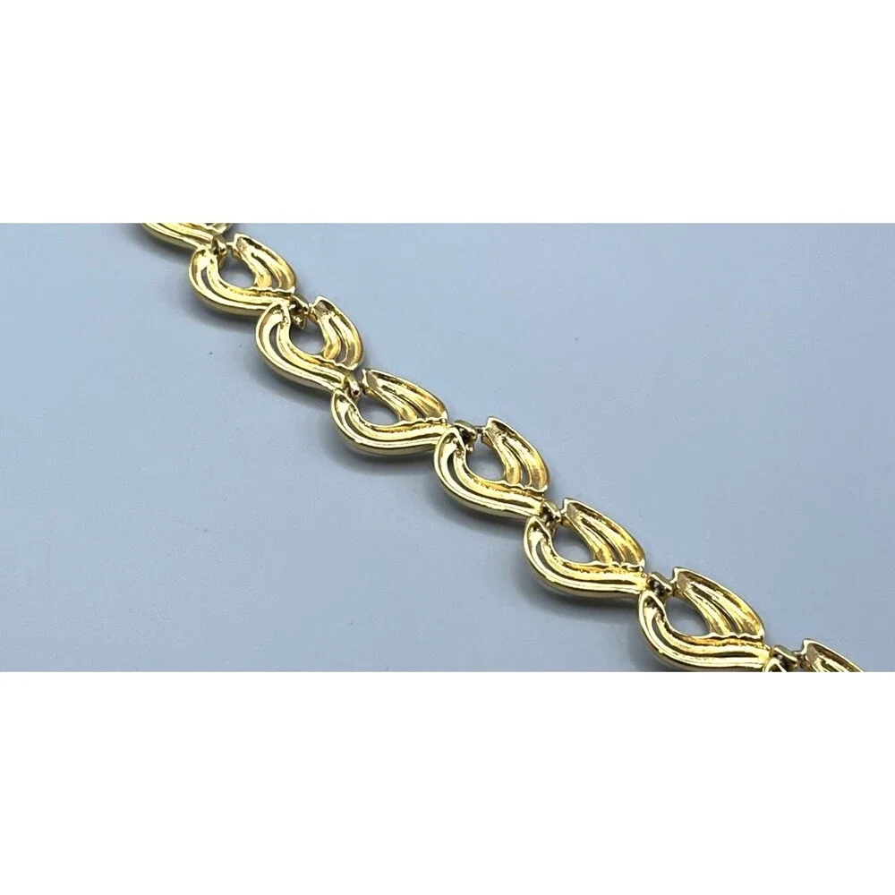 Vintage Krementz Gold Tone Chunky Link  17” Necklace Statement